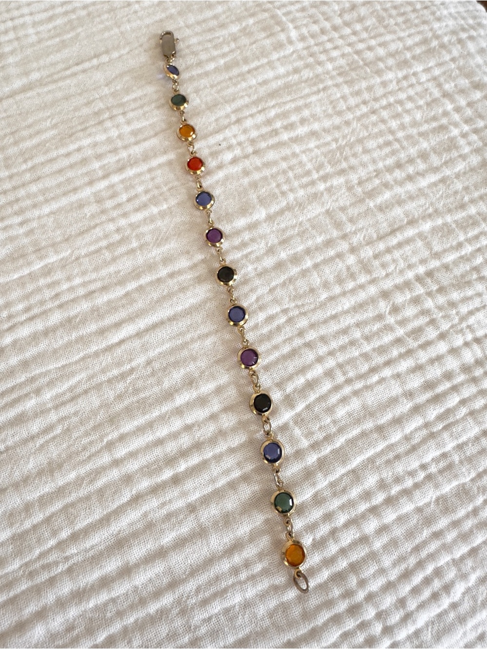 Vintage Austrian Crystal Link Bracelet - Picture 6 of 12